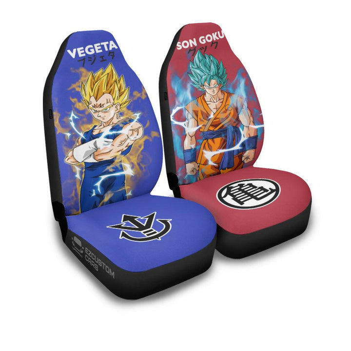 Vegeta and Son Goku Car Seat Covers Custom Anime Dragon Ball Z Car Accessories - EzCustomcar - 2
