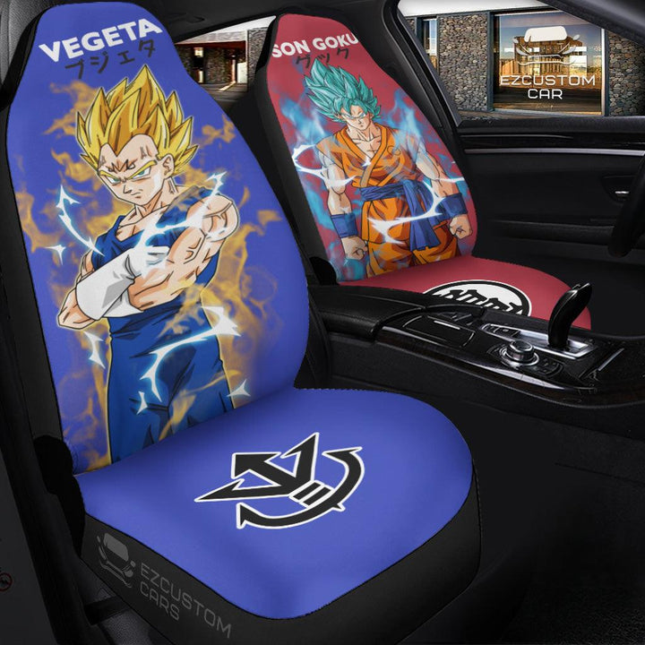 Vegeta and Son Goku Car Seat Covers Custom Anime Dragon Ball Z Car Accessories - EzCustomcar - 3