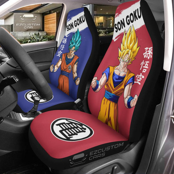 Son Goku Car Seat Covers Custom Anime Dragon Ball Car Accessoriesezcustomcar.com-1