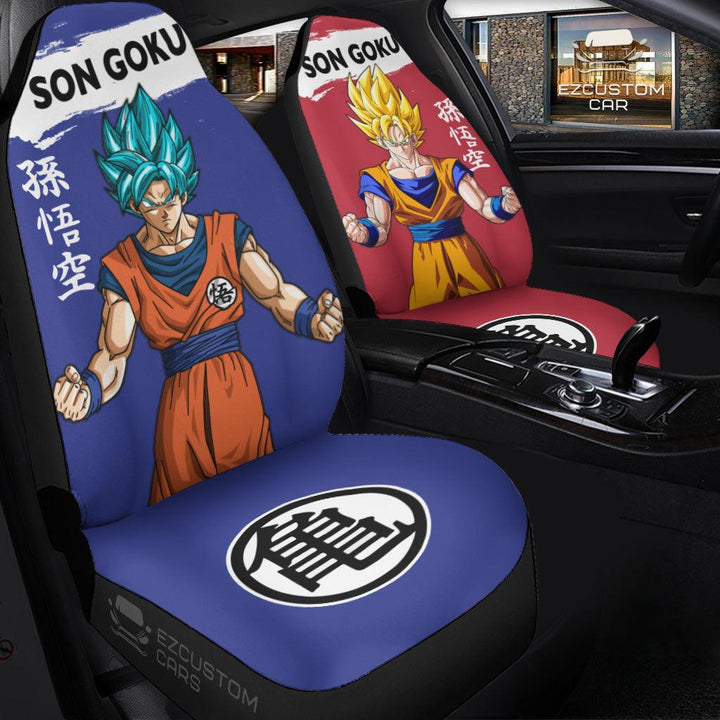 Son Goku Car Seat Covers Dragon Z Car Accessories Anime For Car - EzCustomcar - 3