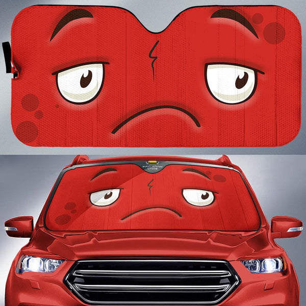 Disappointed Cartoon Eyes Car Sun Shade Custom Car Accessoriesezcustomcar-1