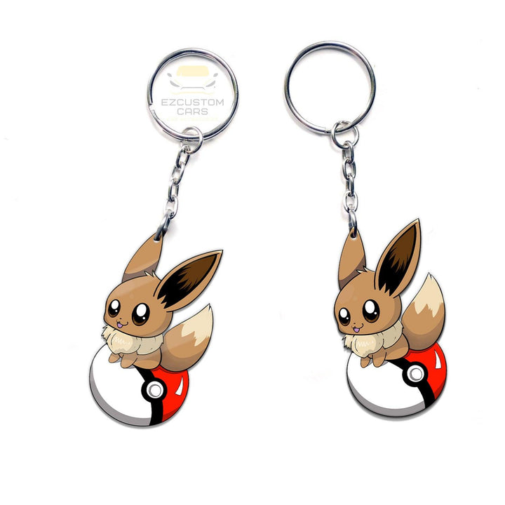 Eevee Keychains Pokemon Custom Car Accessories - EzCustomcar - 3