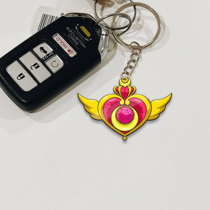Crisis Moon Compact Symbols Keychains Sailor Moon Anime Car Accessories - EzCustomcar - 2