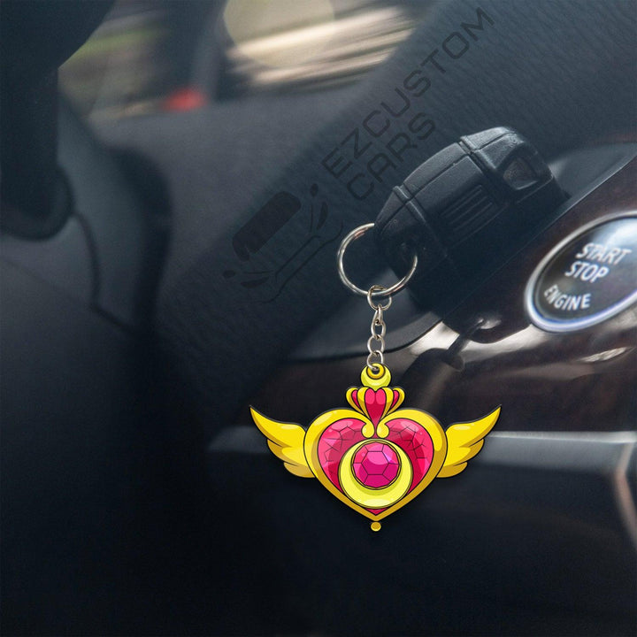 Crisis Moon Compact Symbols Keychains Sailor Moon Anime Car Accessories - EzCustomcar - 4