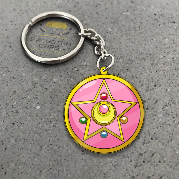 Crystal Compact Symbols Keychains Sailor Moon Anime Car Accessories - EzCustomcar - 1