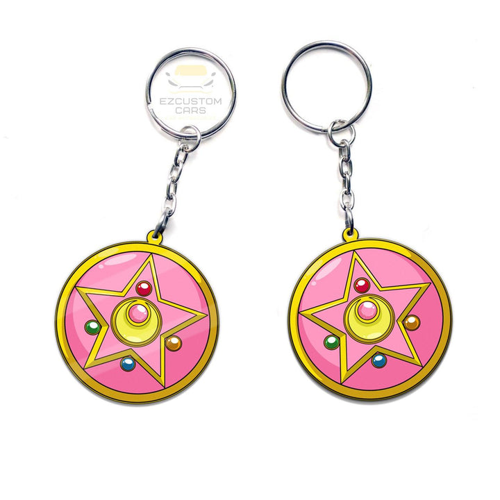 Crystal Compact Symbols Keychains Sailor Moon Anime Car Accessories - EzCustomcar - 3