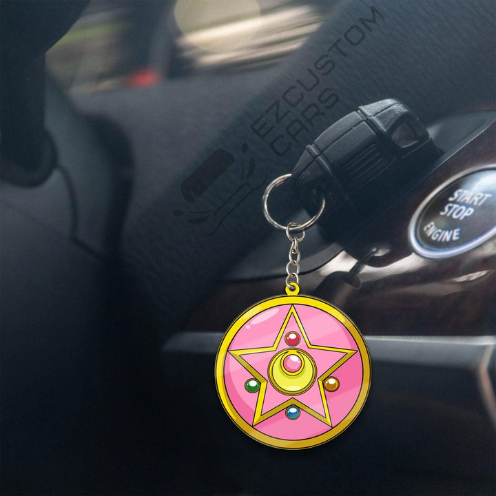Crystal Compact Symbols Keychains Sailor Moon Anime Car Accessories - EzCustomcar - 4