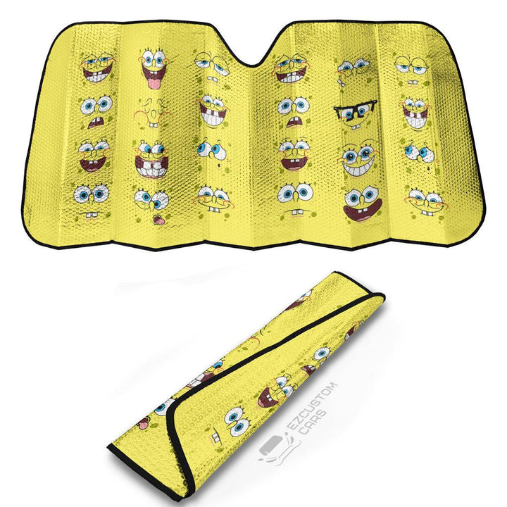Spongebob Squarepants Car Sun Shade Custom Anime Car Accessories - EzCustomcar - 2