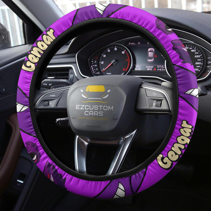 Pokemon Steering Wheel Cover Custom Gengar Anime Car Accessories - EzCustomcar - 3