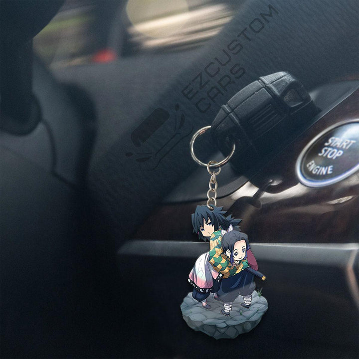 Giyuu x Shinobu Keychains Demon Slayer Anime Custom Car Accessories - EzCustomcar - 4