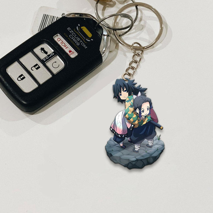 Giyuu x Shinobu Keychains Demon Slayer Anime Custom Car Accessories - EzCustomcar - 2