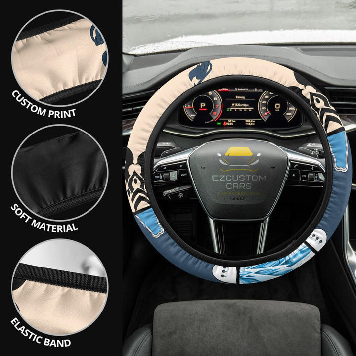 Gray Fullbuster Fairy Tail Steering Wheel Cover Custom Anime Car Accessories - EzCustomcar - 2
