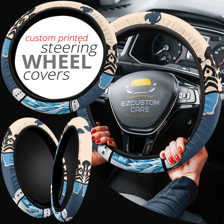 Gray Fullbuster Fairy Tail Steering Wheel Cover Custom Anime Car Accessories - EzCustomcar - 4
