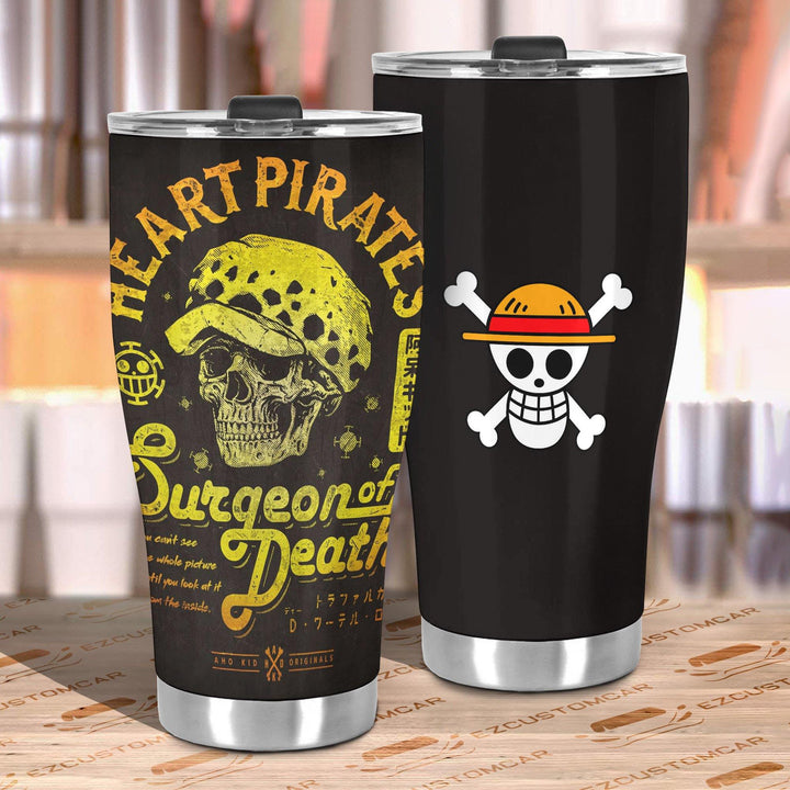Law Art Stainless Steel Tumbler One Piece Anime Car Accessories - Customforcars - 3