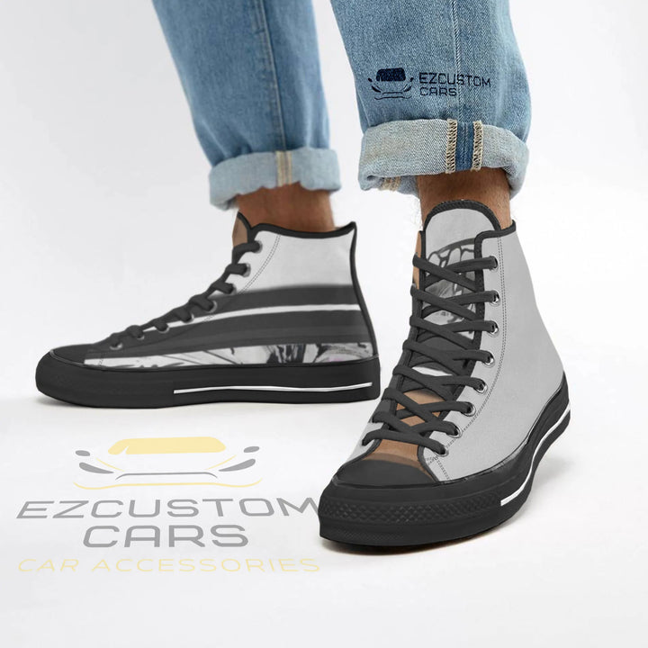 Itachi Uchiha Canvas Shoes Sharingan Naruto High Tops Sneakers - EzCustomcar - 5