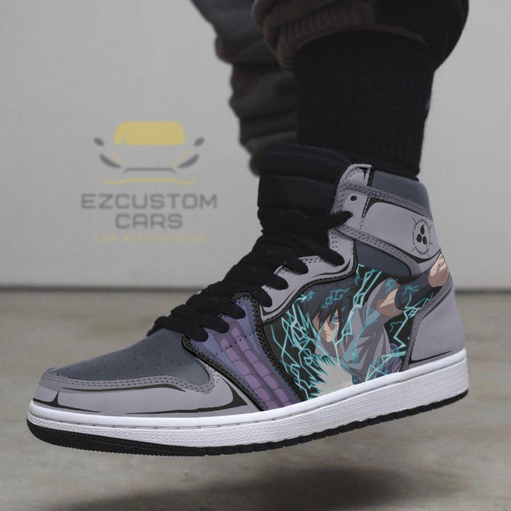 Sasuke Mangekyou Sharingan Boot Sneakers Custom Naruto Anime Shoes - EzCustomcar - 4