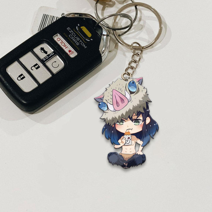 Inosuke Custom Keychains Demon Slayer Anime Car Accessories - EzCustomcar - 2