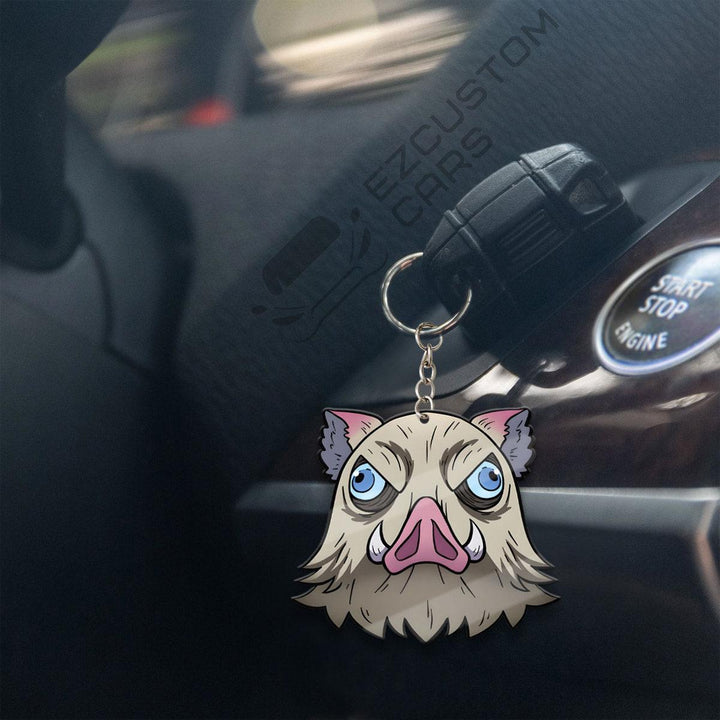 Inosuke Mask Custom Keychains Demon Slayer Anime Car Accessories - EzCustomcar - 4