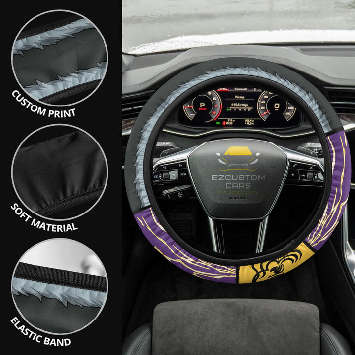 Laxus Dreyar Custom Car Accessories Fairy Tail Anime Steering Wheel Cover - EzCustomcar - 2