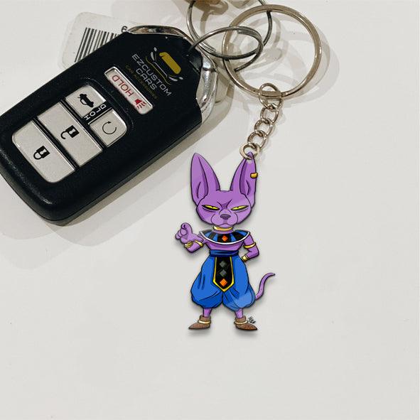 Lord Beerus Keychains Custom Dragon Ball Anime Car Accessories - EzCustomcar - 2