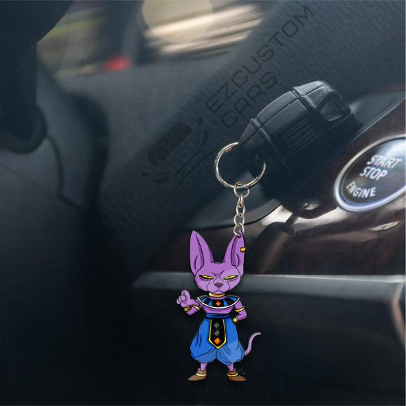 Lord Beerus Keychains Custom Dragon Ball Anime Car Accessories - EzCustomcar - 4