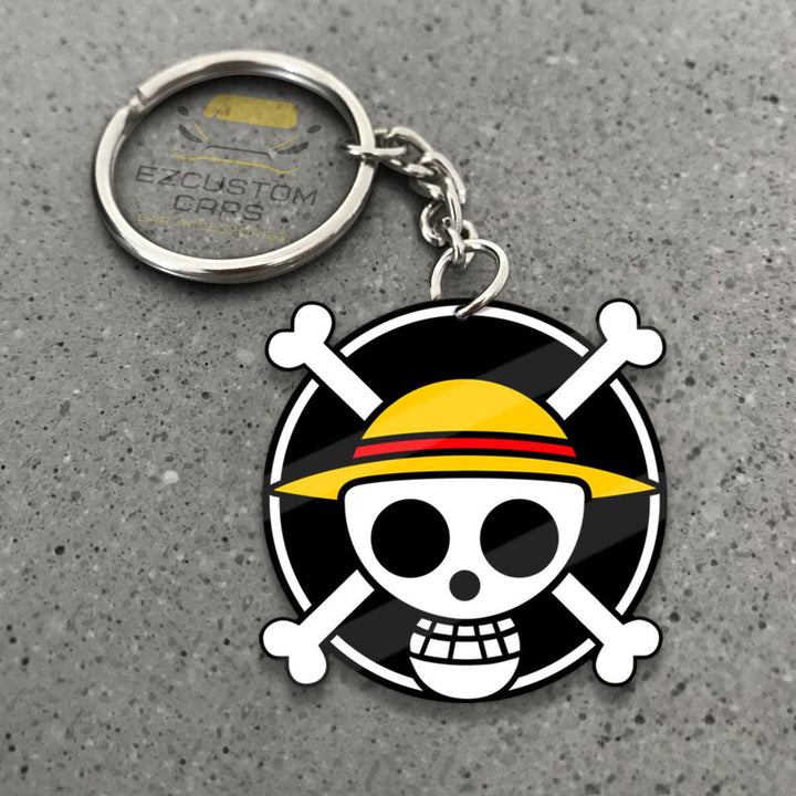 Monkey D. Luffy Keychains Custom Symbols One Piece Anime Car Accessories - EzCustomcar - 5