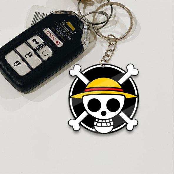 Monkey D. Luffy Keychains Custom Symbols One Piece Anime Car Accessories - EzCustomcar - 2