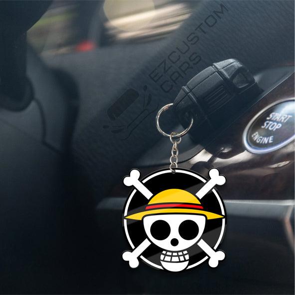 Monkey D. Luffy Keychains Custom Symbols One Piece Anime Car Accessories - EzCustomcar - 4