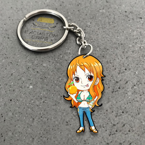 Nami Keychains Custom One Piece Anime Car Accessories - EzCustomcar - 1