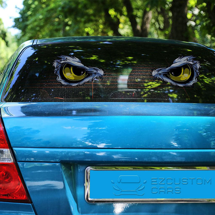Reflective 3D Cat Eyes Car Sticker Custom Cartoon Car Accessories - EzCustomcar - 3