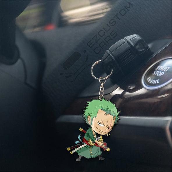 Roronoa Zoro Keychains Custom One Piece Anime Car Accessories - EzCustomcar - 4