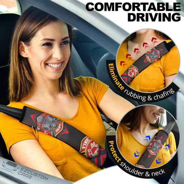 Military Car Accessories Custom Seat Belt Cover United States Firefighter - EzCustomcar - 1