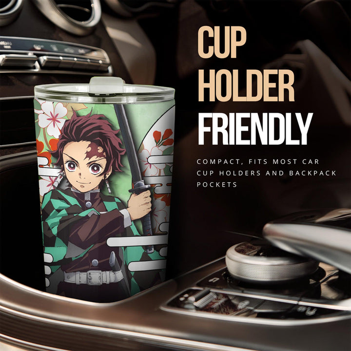 Tanjiro Tumbler Cup Custom Demon Slayers Anime Car Accessories - EzCustomcar - 2