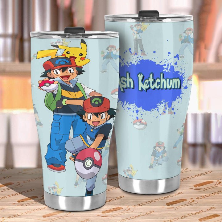 Pokemon Tumbler Anime Cup Car Accessories Ash Ketchum - EzCustomcar - 3