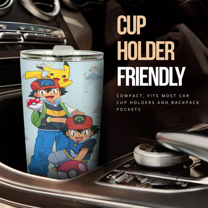 Pokemon Tumbler Anime Cup Car Accessories Ash Ketchum - EzCustomcar - 2