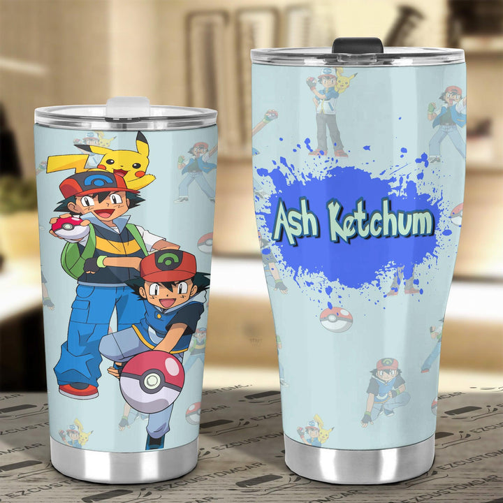 Pokemon Tumbler Anime Cup Car Accessories Ash Ketchum - EzCustomcar - 4