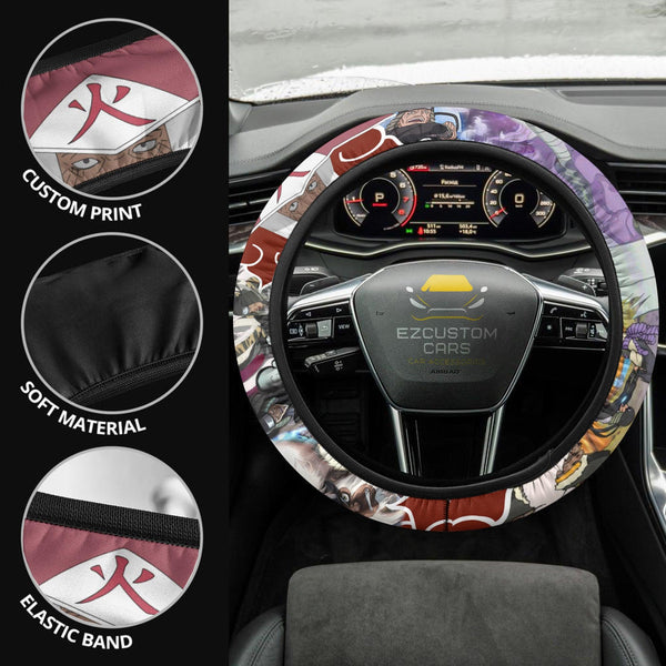 Steering Wheel Cover Custom Akatsuki Anime Car Accessories - EzCustomcar - 1