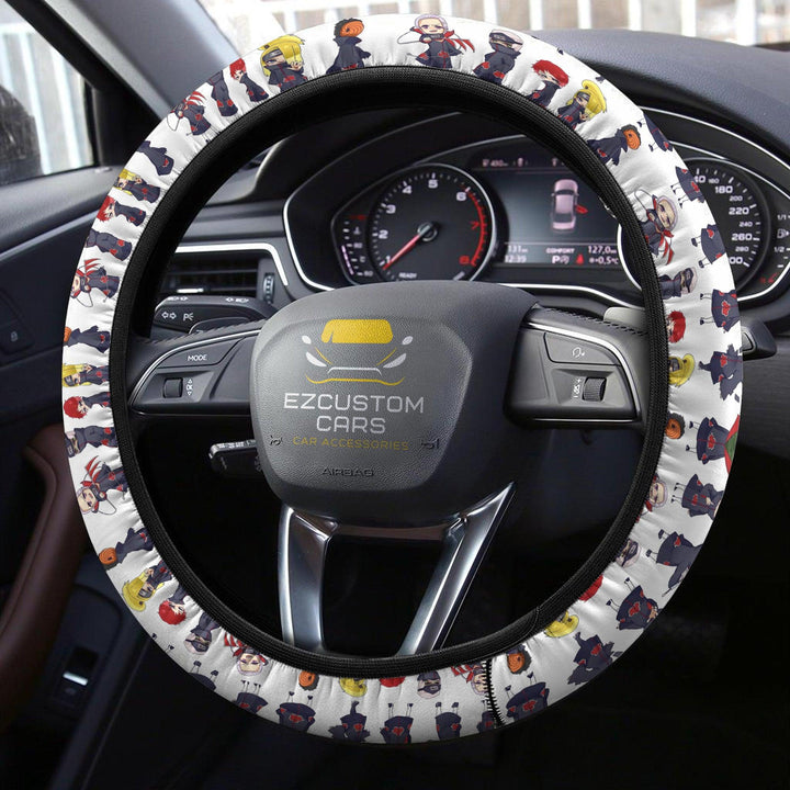 Steering Wheel Cover Custom Akatsuki Anime Car Accessories - EzCustomcar - 2