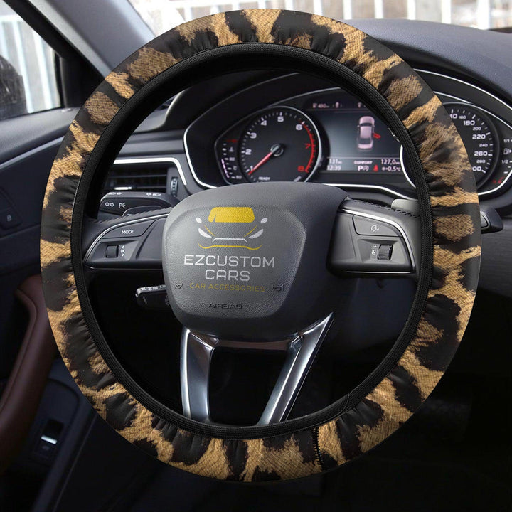 Skinny Cheetah Steering Wheel Cover Custom Cheetah Car Accessories - EzCustomcar - 3