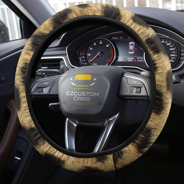 Skin Cheetah Steering Wheel Cover Custom Cheetah Car Accessories - EzCustomcar - 3