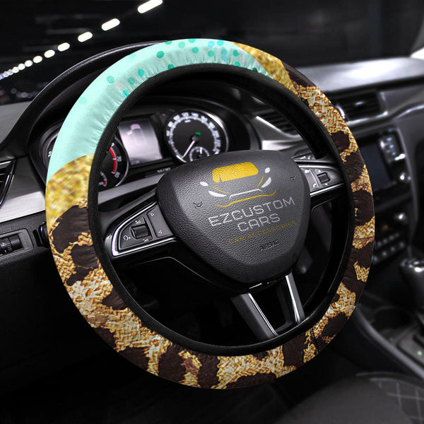 Cheetah Skin Steering Wheel Cover Custom Cheetah Car Accessories - EzCustomcar - 1