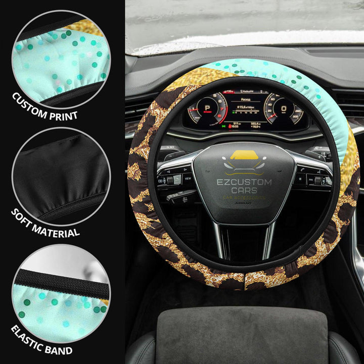 Cheetah Skin Steering Wheel Cover Custom Cheetah Car Accessories - EzCustomcar - 4