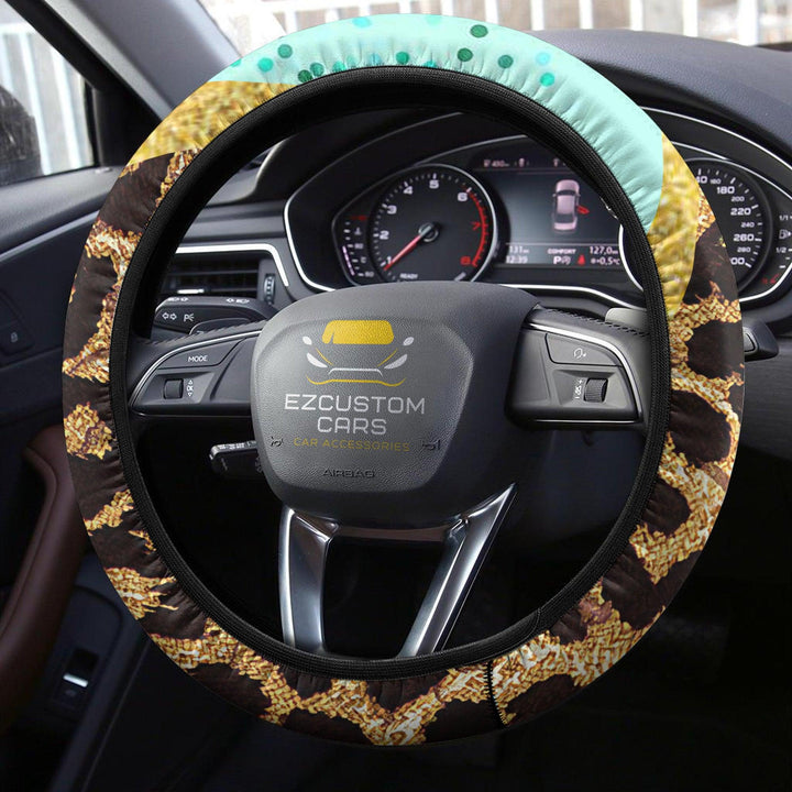 Cheetah Skin Steering Wheel Cover Custom Cheetah Car Accessories - EzCustomcar - 3