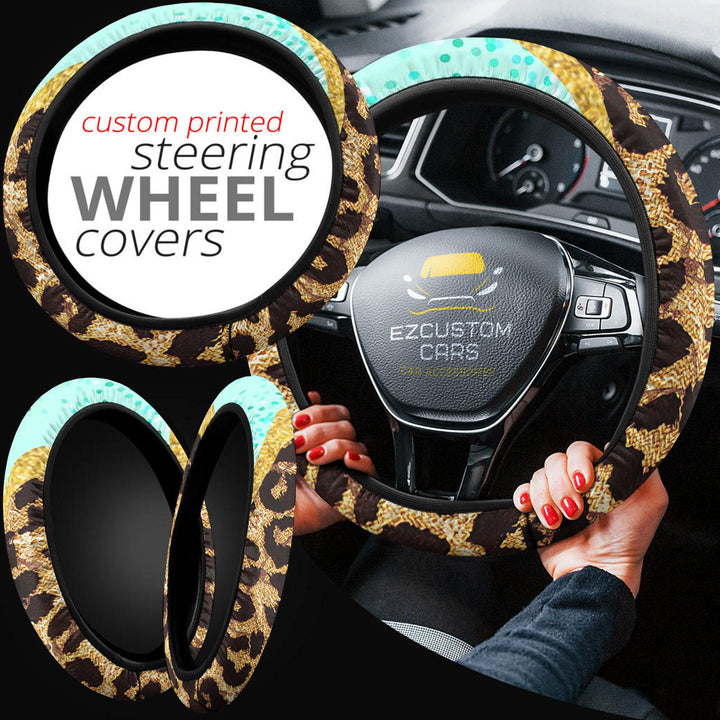 Cheetah Skin Steering Wheel Cover Custom Cheetah Car Accessories - EzCustomcar - 2