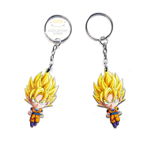 Son Goku Super Saiyan Saiyan Keychains Custom Dragon Ball Anime Car Accessories - EzCustomcar - 3