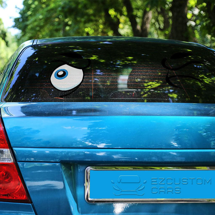 Squint Cartoon Eyes Car Sticker Custom Car Accessories - EzCustomcar - 3