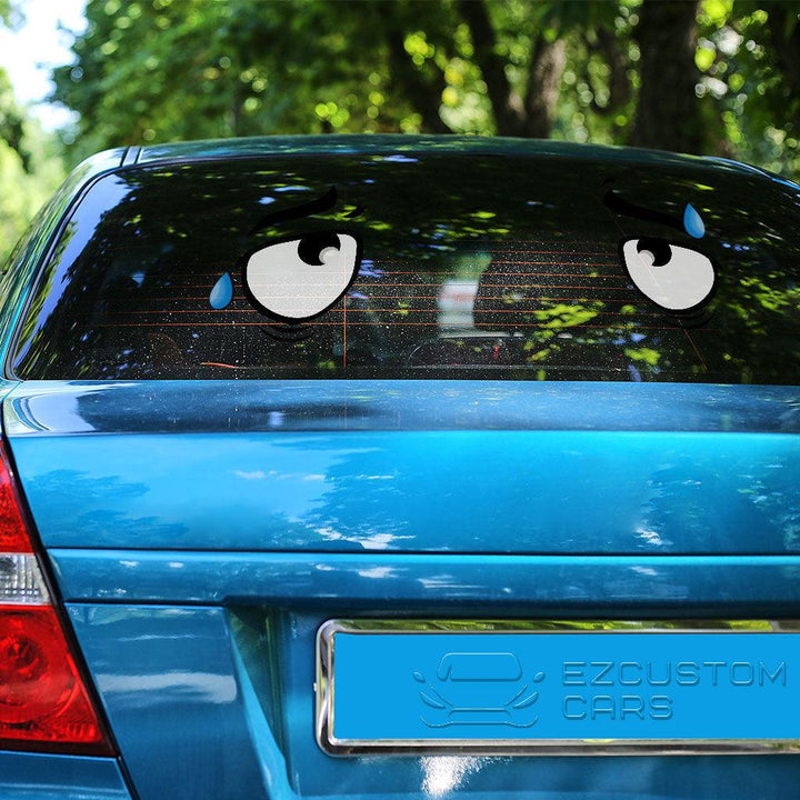 Startle Cartoon Eyes Car Sticker Cartoon Car Accessories - EzCustomcar - 3