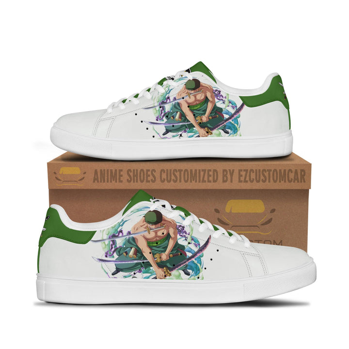 Roronoa Zoro Skate Sneakers One Piece Shoes - EzCustomcar - 3