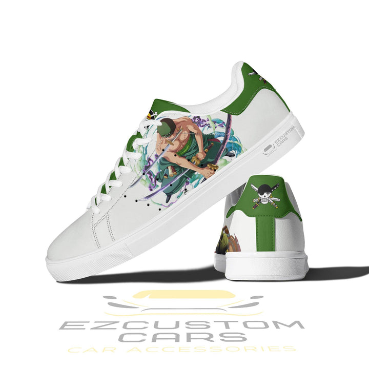Roronoa Zoro Skate Sneakers One Piece Shoes - EzCustomcar - 4