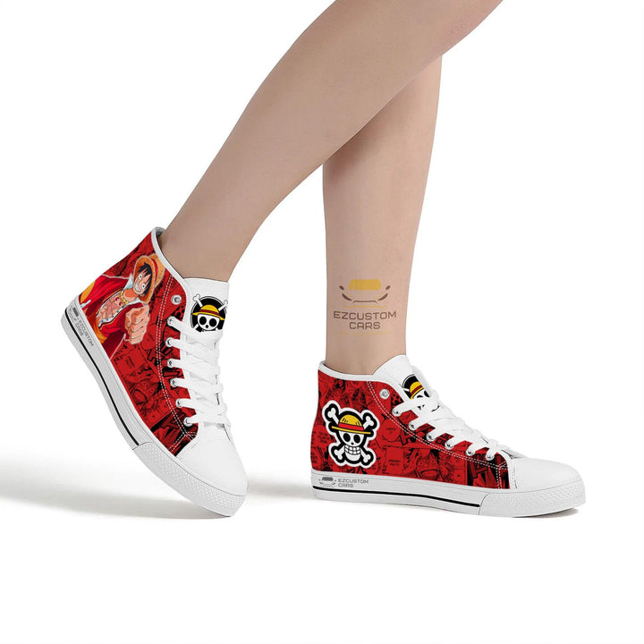 One Pieces Shoes Monkey D. Luffy High Tops Shoes - EzCustomcar - 2